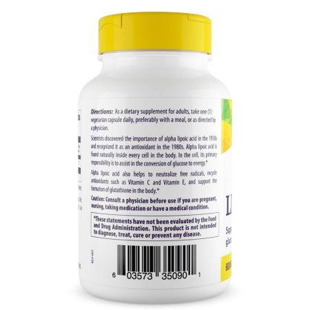 Healthy Origins Alpha Lipoic Acid 600mg Veggie Capsules