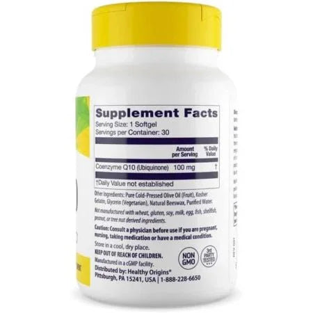 Healthy Origins CoQ10 100mg Softgels