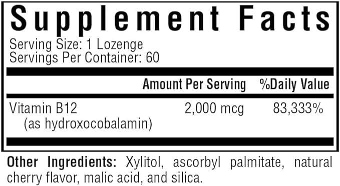 Hydroxo B12/B-12 - 60 Lozenges - Seeking Health - welzo