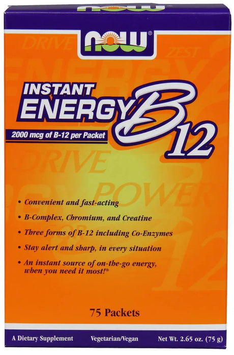 NOW Foods Vitamin B-12, Instant Energy - 75 packets
