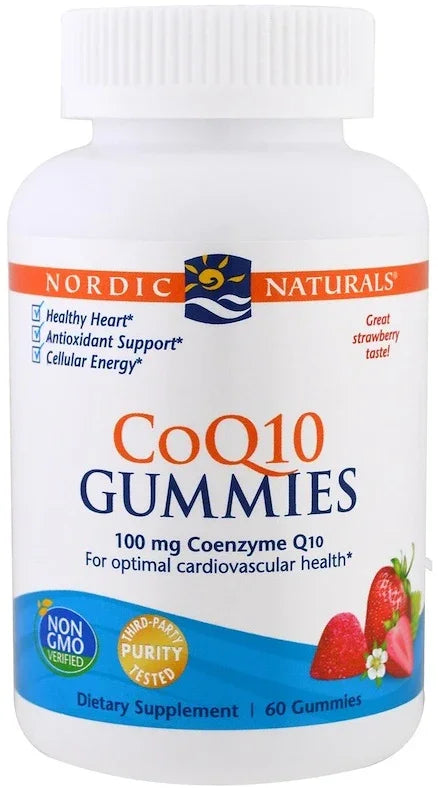 Nordic Naturals CoQ10 Gummies, 100mg Strawberry - 60 gummies