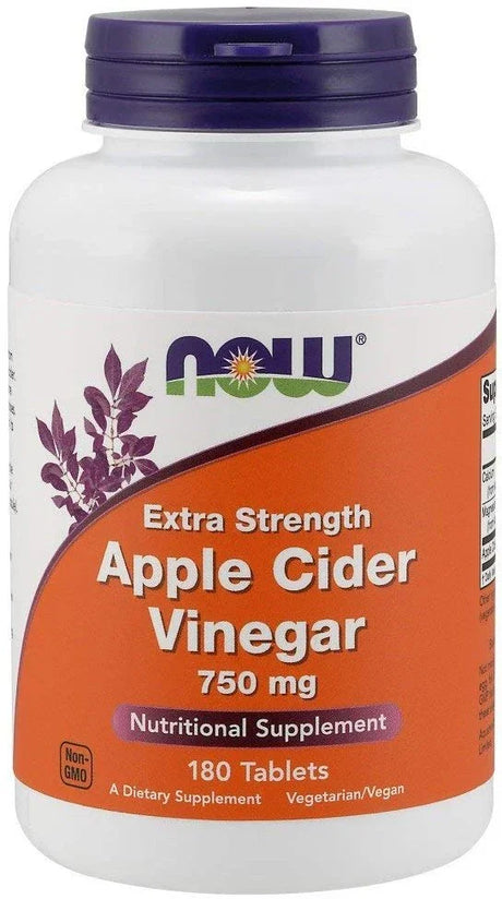 NOW Foods Apple Cider Vinegar, 750mg Extra Strength - 180 tablets