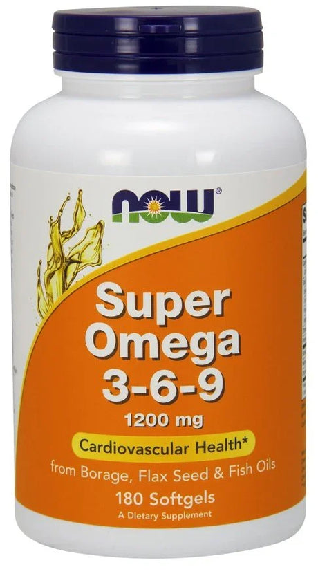 NOW Foods Super Omega 3-6-9, 1200mg - 180 softgels