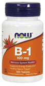 NOW Foods Vitamin B-1 Thiamine, 100mg - 100 tablets