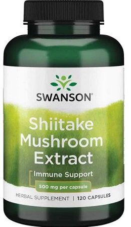 Swanson Shiitake Mushroom Extract, 500mg - 120 caps
