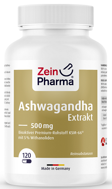 Zein Pharma Ashwagandha Extract, 500mg - 120 caps