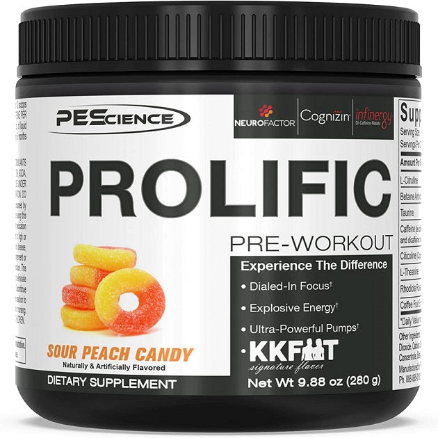 PEScience Prolific, Sour Peach Candy - 280 grams