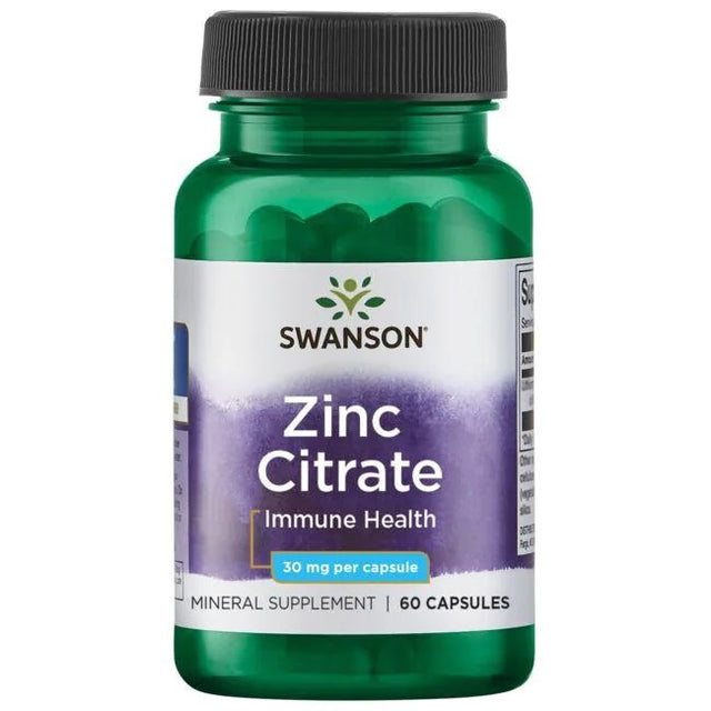 Swanson Zinc Citrate, 30mg - 60 caps