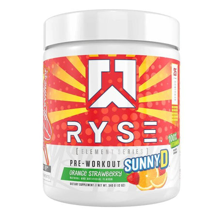 RYSE Pre-Workout - Element Series, Sunny D Orange Strawberry - 340 grams