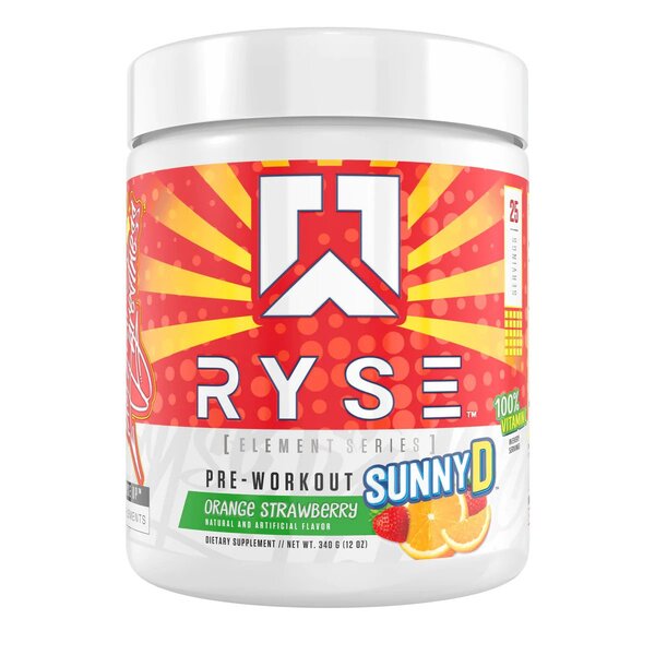 RYSE Pre-Workout - Element Series, Sunny D Orange Strawberry - 340 grams