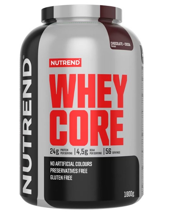 Nutrend Whey Core, Chocolate + Cocoa - 1800 grams