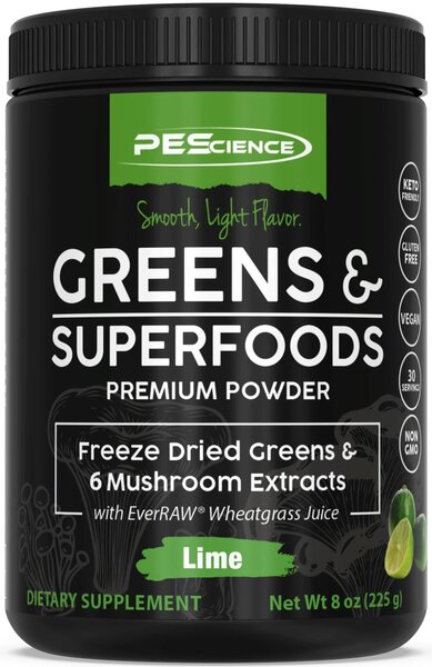 PEScience Greens & Superfoods, Lime - 225 grams