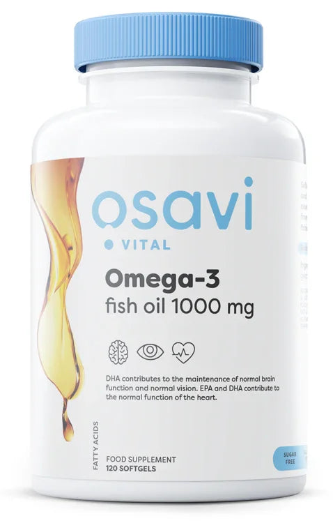 Osavi Omega-3 Fish Oil Molecularly Distilled, 1000mg - 120 softgels