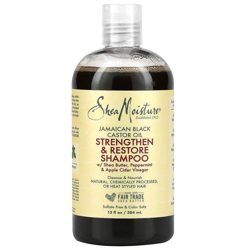 Jamaican Black Castor Oil, Strengthen & Restore Shampoo, 13 fl oz (384 ml) - Shea Moisture - welzo