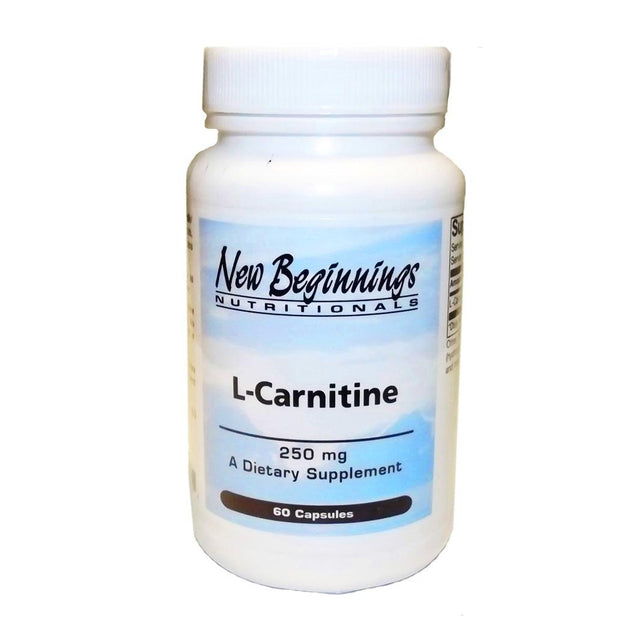 L-Carnitine 250 mg - 60 Capsules - New Beginnings - welzo