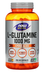 L-Glutamine, Double Strength, 1,000 mg, 240 Capsules - Now Foods - welzo