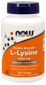 L-Lysine 1000 mg 100 Tablets - Now Foods - welzo