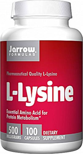 L-Lysine 500mg, 100 capsules - Jarrow Formulas - welzo