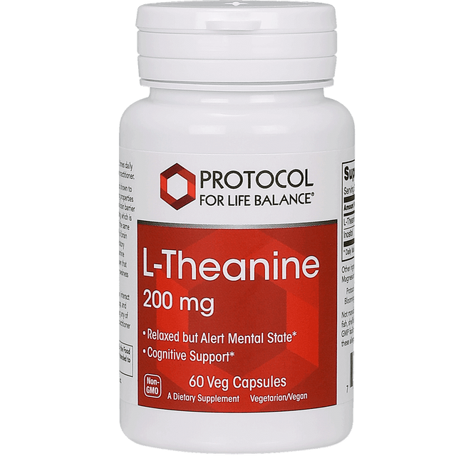 L-Theanine 200mg 60 vcaps - Protocol For Life Balance - welzo