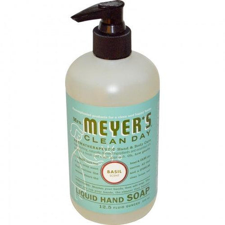 Liquid Hand Soap&#044; Basil Scent&#044; 12.5 fl oz (370 ml) - Mrs. Meyers Clean Day - welzo