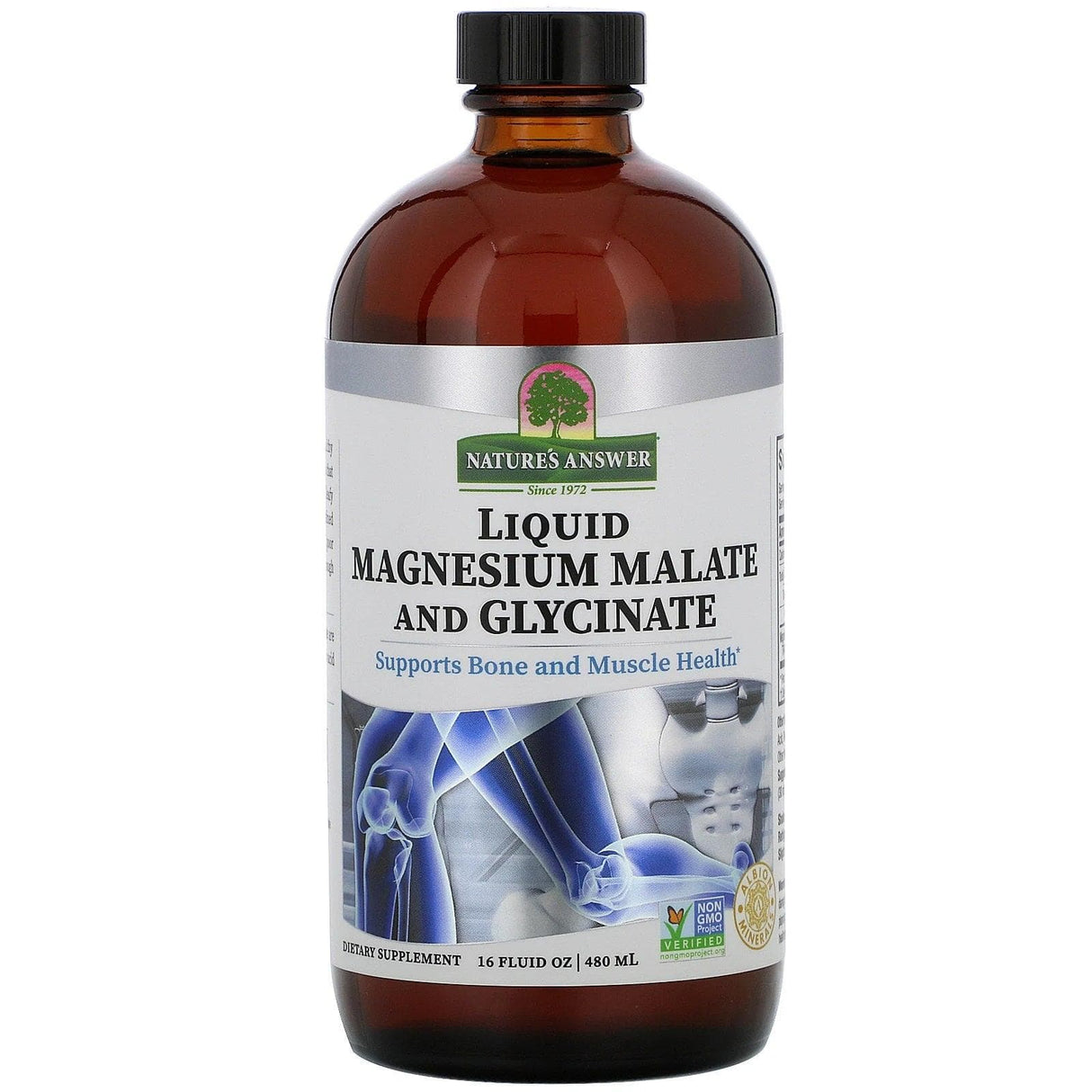 Liquid Magnesium Malate and Glycinate, 480ml - Nature's Answer - welzo