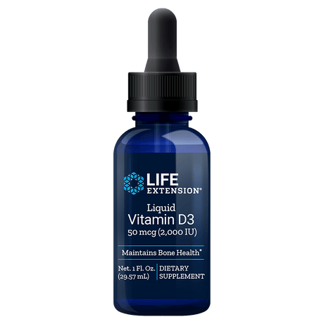 Liquid Vitamin D3, 50mcg (2,000 IU), 1 fl oz (30ml) - Life Extension - welzo