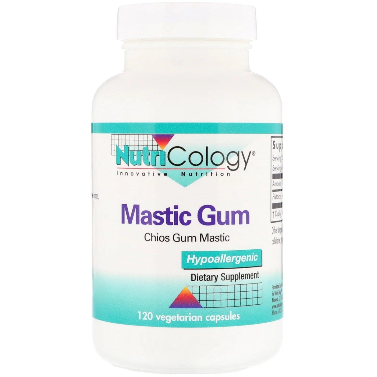 Mastica Mastic Gum, 120 Capsules - Nutricology / Allergy Research Group - welzo