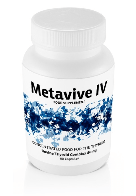 Metavive IV Bovine Thyroid (80 mg) - 90 caps - welzo