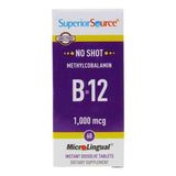 Methylcobalamin B-12 1000 mcg, B-6 & Folic Acid - 60 MicroLingual Tablets - Superior Source - welzo