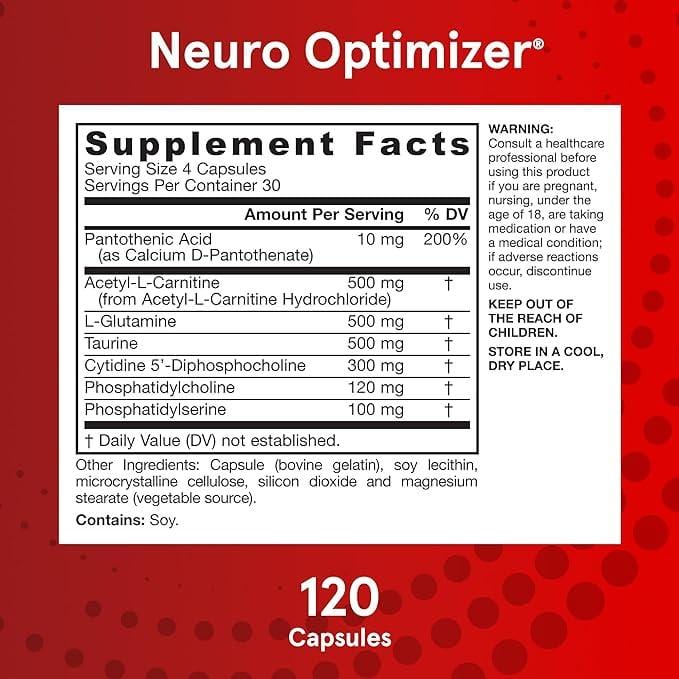 Neuro Optimizer, 120 Capsules - Jarrow Formulas - welzo