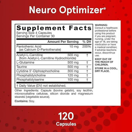 Neuro Optimizer, 120 Capsules - Jarrow Formulas - welzo