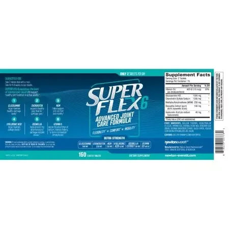 Newton Everett SUPERFLEX6 Advanced Glucosamine Joint Care Complex 150 Tablets