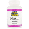 Niacin 100mg, 90 Tablets - Natural Factors - welzo