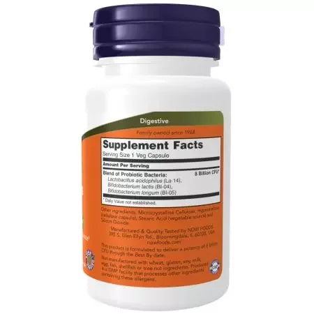 Now Foods 8 Billion Acidophilus & Bifidus Veg Capsules