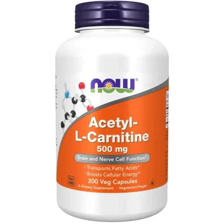Now Foods AcetylL Carnitine 500 mg Veg Capsules