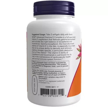 Now Foods Advanced Gamma E Complex 120 Softgels