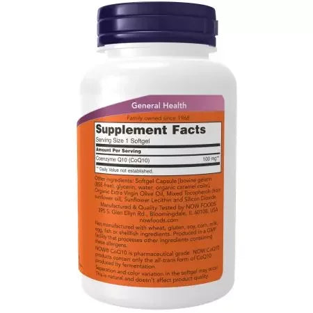 Now Foods CoQ10 100 mg Softgels