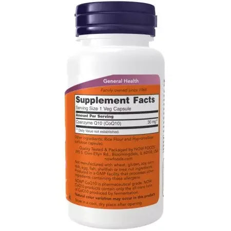 Now Foods CoQ10 30 mg 60 Veg Capsules