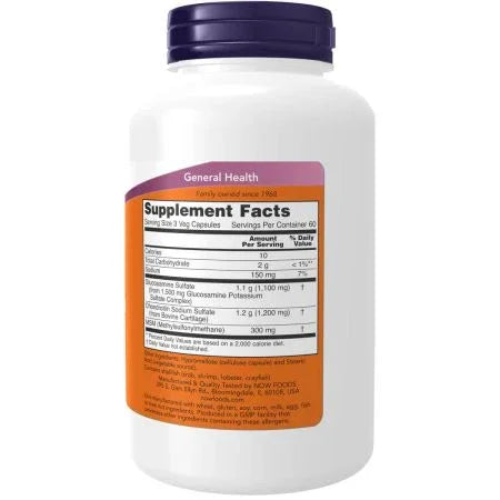 Now Foods Glucosamine & Chondroitin with MSM Veg Capsules