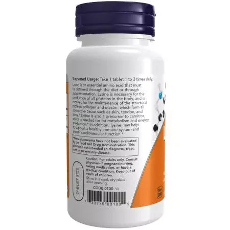 Now Foods Lysine 500mg Tablets