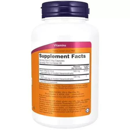 Now Foods Niacin (Vitamin B3) 250 mg Flush Veg Capsules