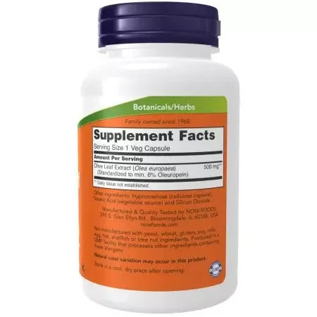 Now Foods Olive Leaf Extract 500 mg Veg Capsules