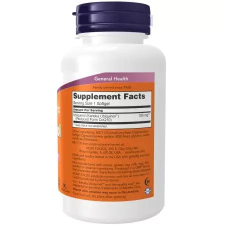Now Foods Ubiquinol 100 mg Softgels