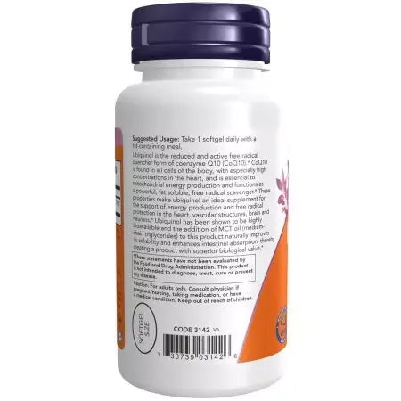 Now Foods Ubiquinol 100 mg Softgels