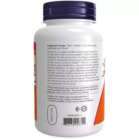 Now Foods Vitamin C500 with Rose Hips Tablets