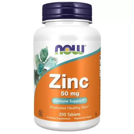 Now Foods Zinc (Zinc Gluconate) 50 mg Tablets