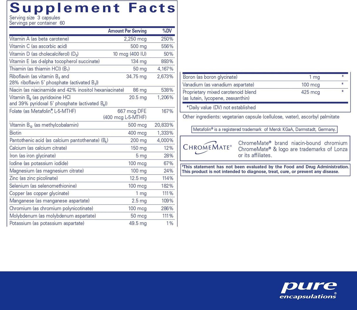 Pure Encapsulations - Nutrient 950e (180 veg caps)