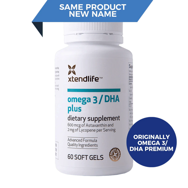 Omega 3 / DHA Plus (Formerly Omega 3 DHA Premium) 60 gel caps - Xtendlife - welzo