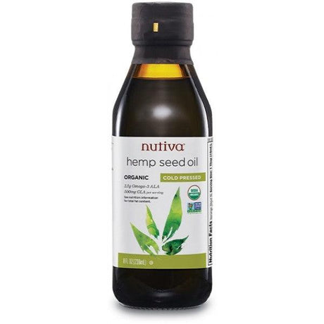 Organic Hemp Seed Oil (Cold Pressed) 236ml - Nutiva - welzo