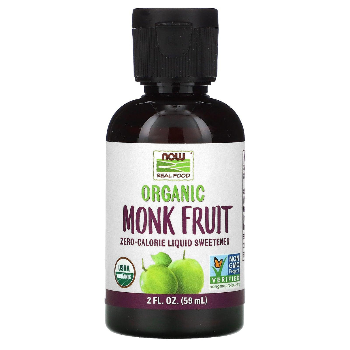 Organic Monk Fruit, Liquid Sweetener, 2 fl oz (59 ml) - Now Foods - welzo